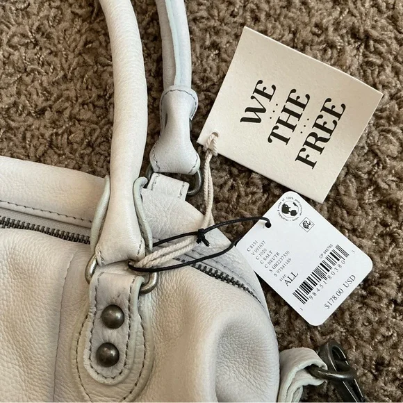 NWT~We The Free Baby Emerson Tote Bag, Free People, Salt Color, Boho Style 🌼 - Picture 6 of 14